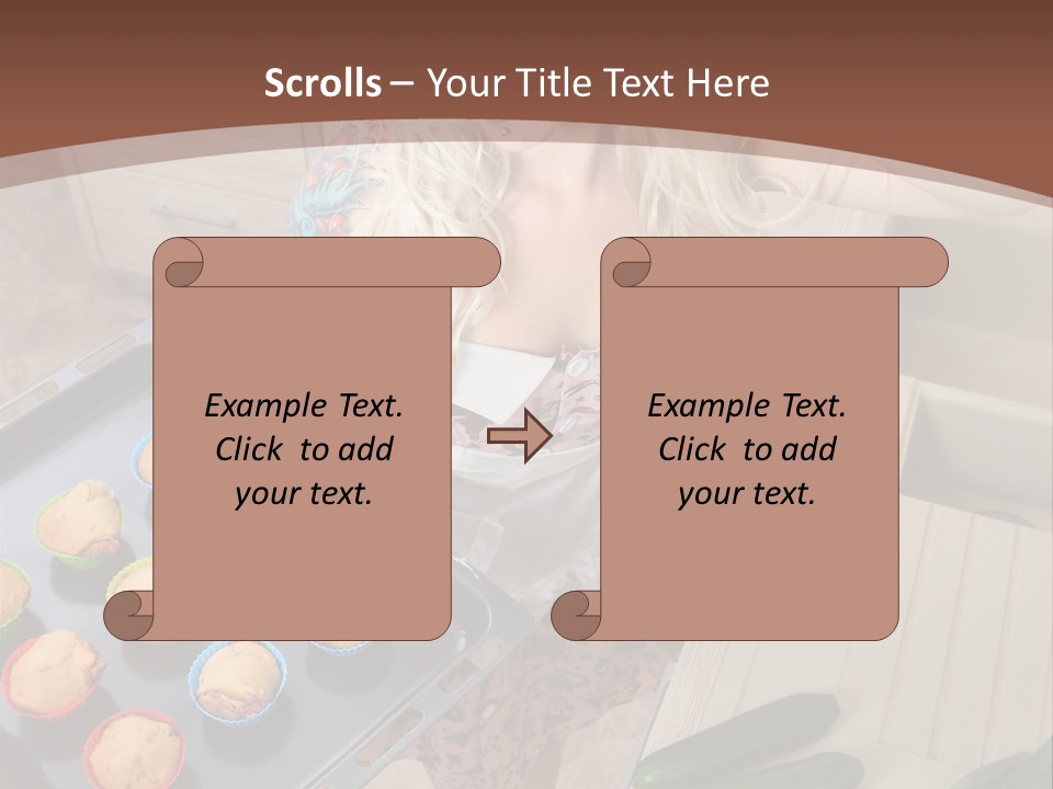 Blonde Sexy Stove PowerPoint Template