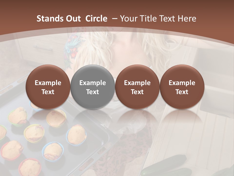 Blonde Sexy Stove PowerPoint Template