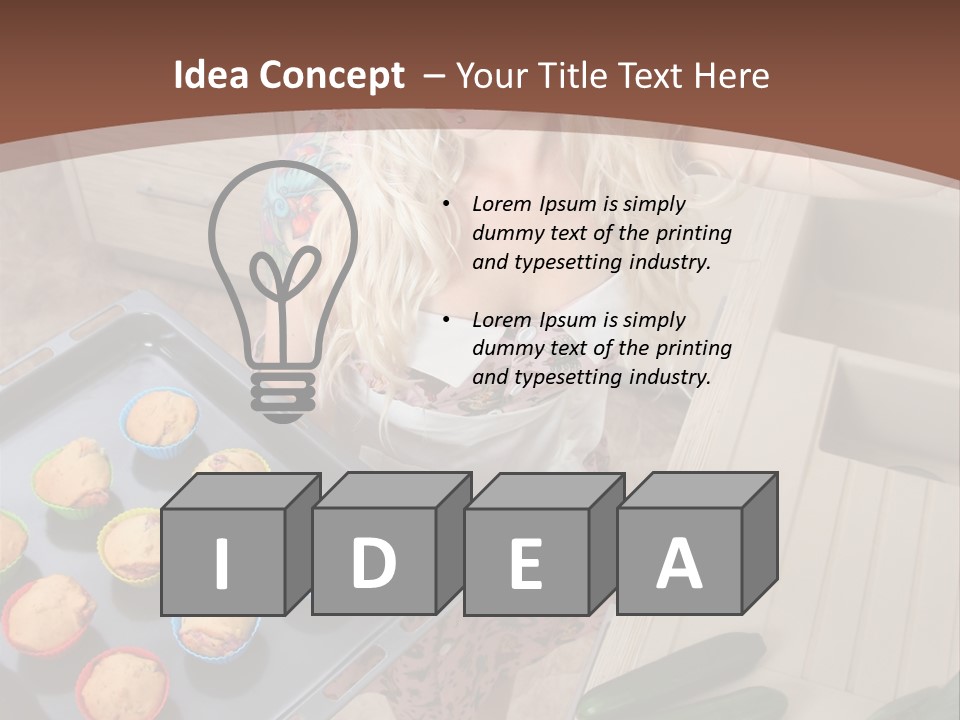 Blonde Sexy Stove PowerPoint Template