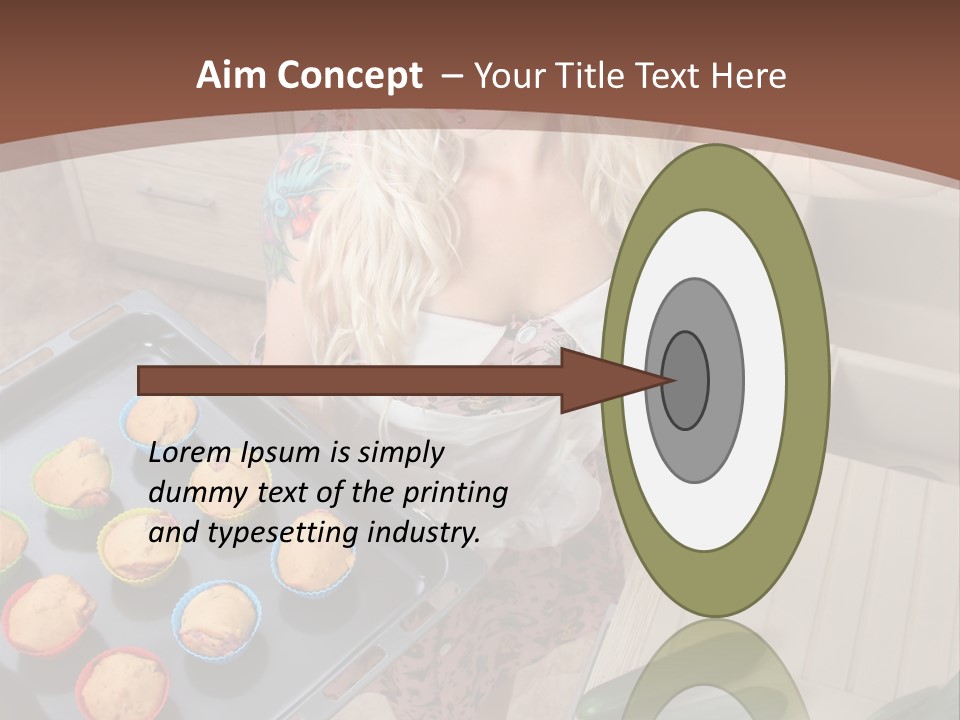 Blonde Sexy Stove PowerPoint Template