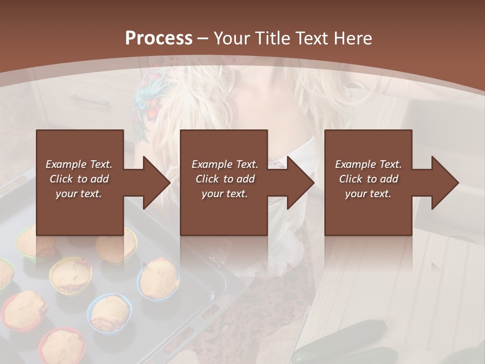 Blonde Sexy Stove PowerPoint Template