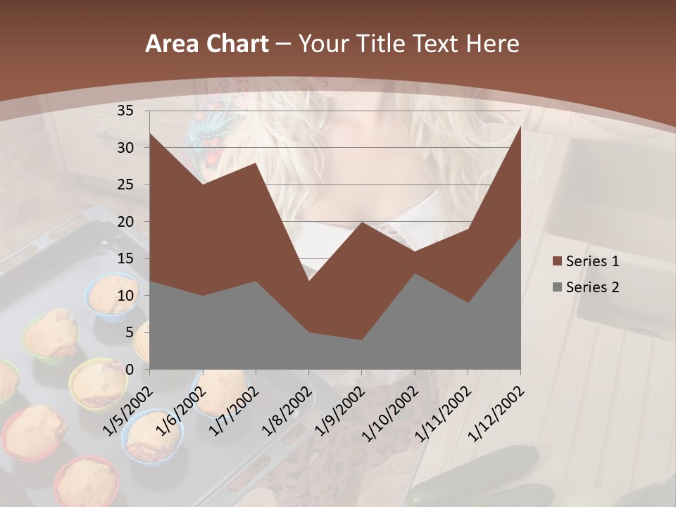Blonde Sexy Stove PowerPoint Template