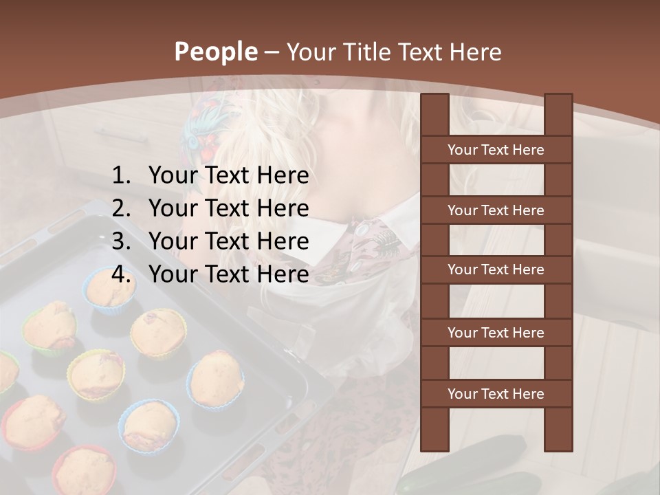 Blonde Sexy Stove PowerPoint Template