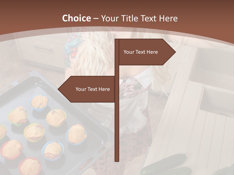 Blonde Sexy Stove PowerPoint Template