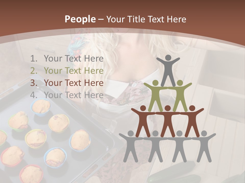 Blonde Sexy Stove PowerPoint Template