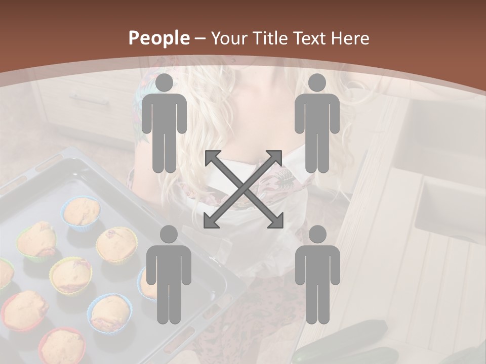 Blonde Sexy Stove PowerPoint Template