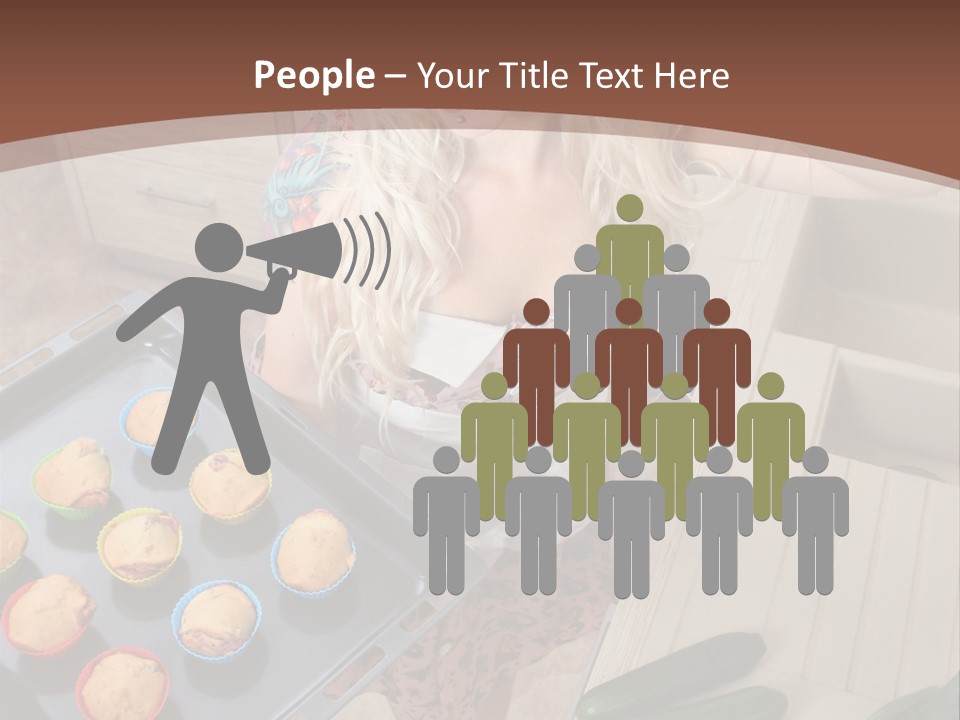 Blonde Sexy Stove PowerPoint Template