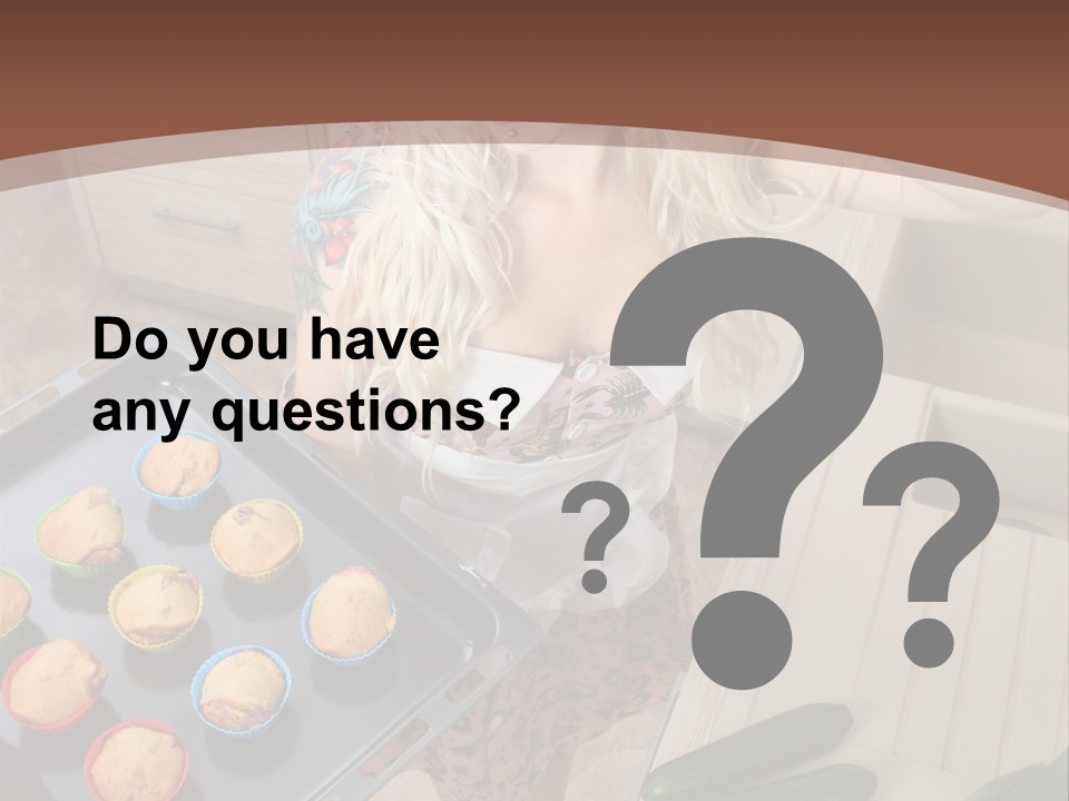 Blonde Sexy Stove PowerPoint Template