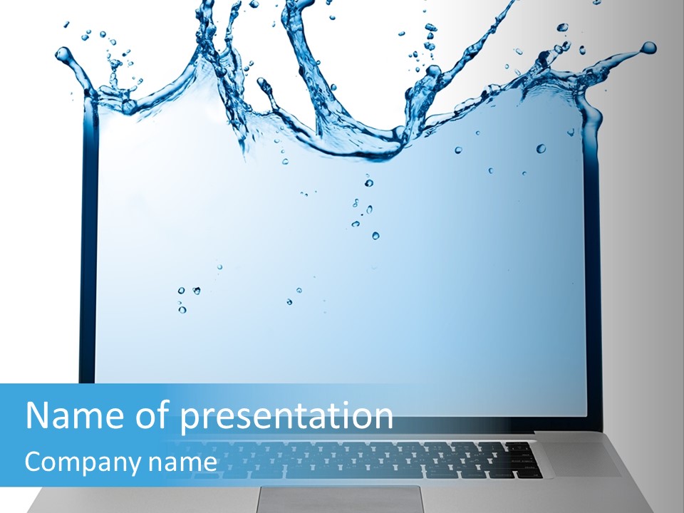 Drop Work Silver PowerPoint Template