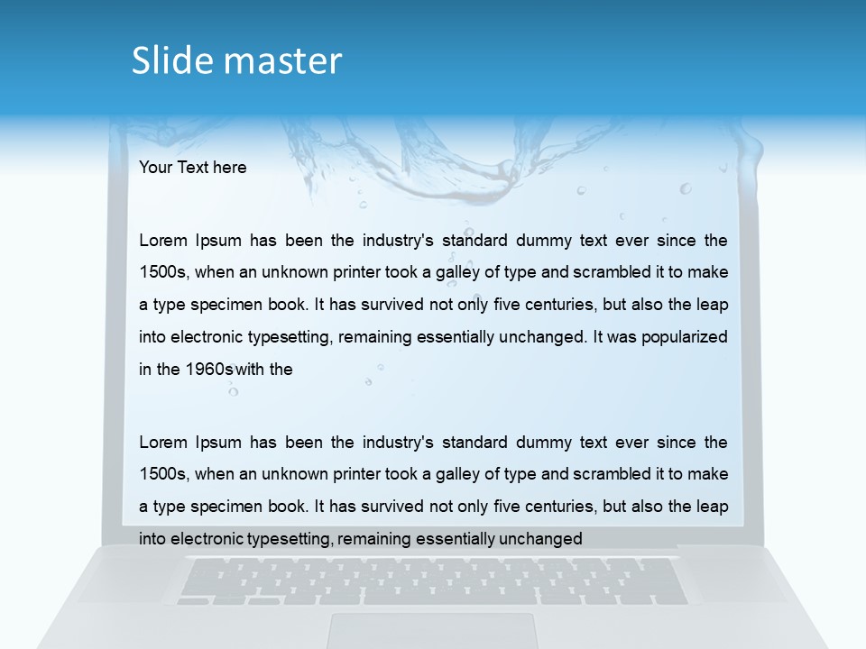 Drop Work Silver PowerPoint Template