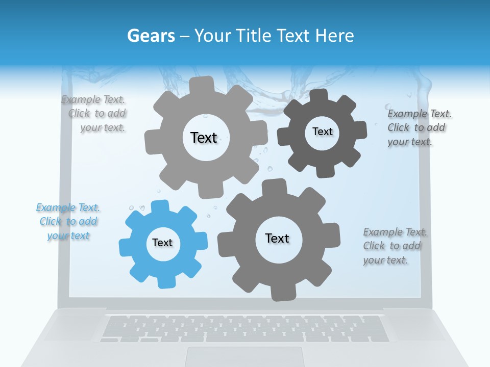 Drop Work Silver PowerPoint Template