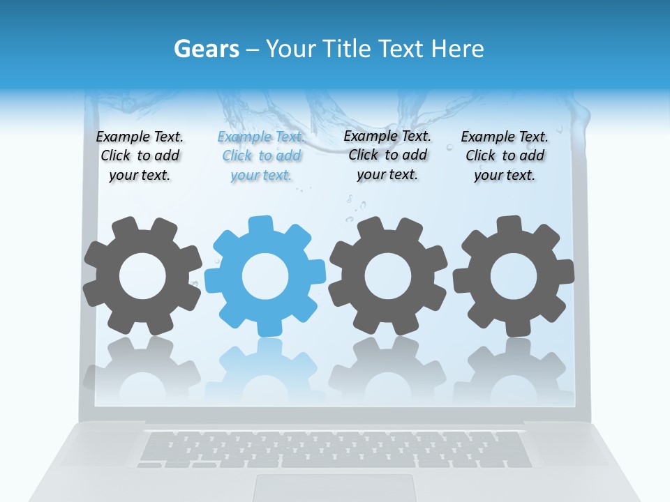 Drop Work Silver PowerPoint Template