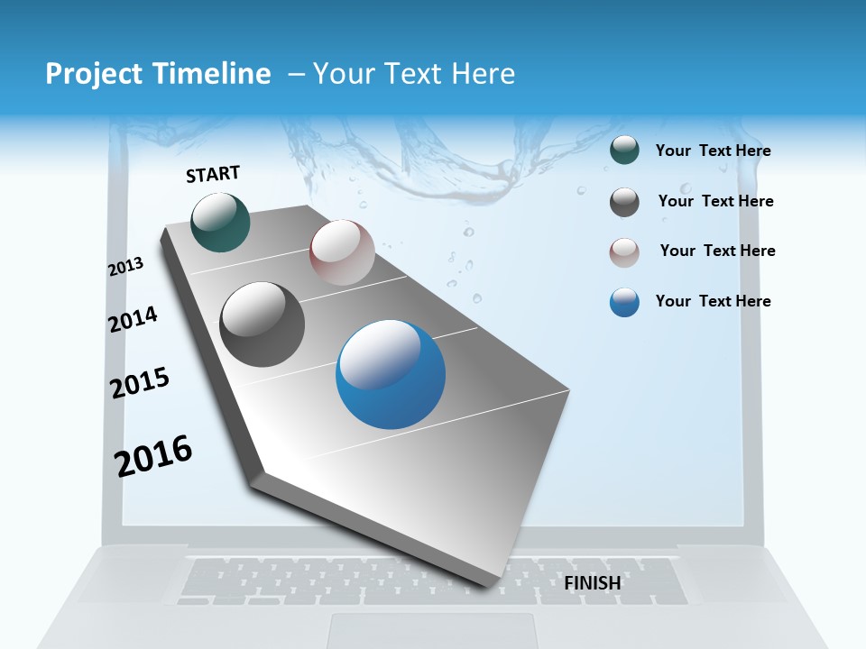 Drop Work Silver PowerPoint Template