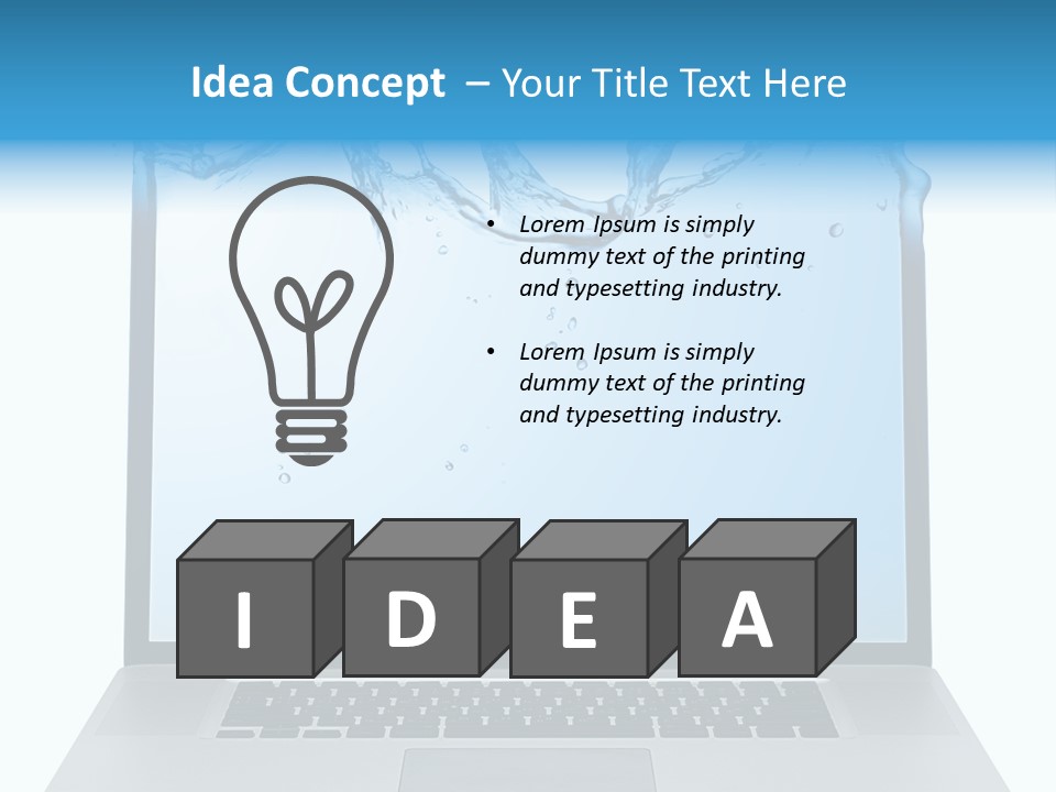 Drop Work Silver PowerPoint Template