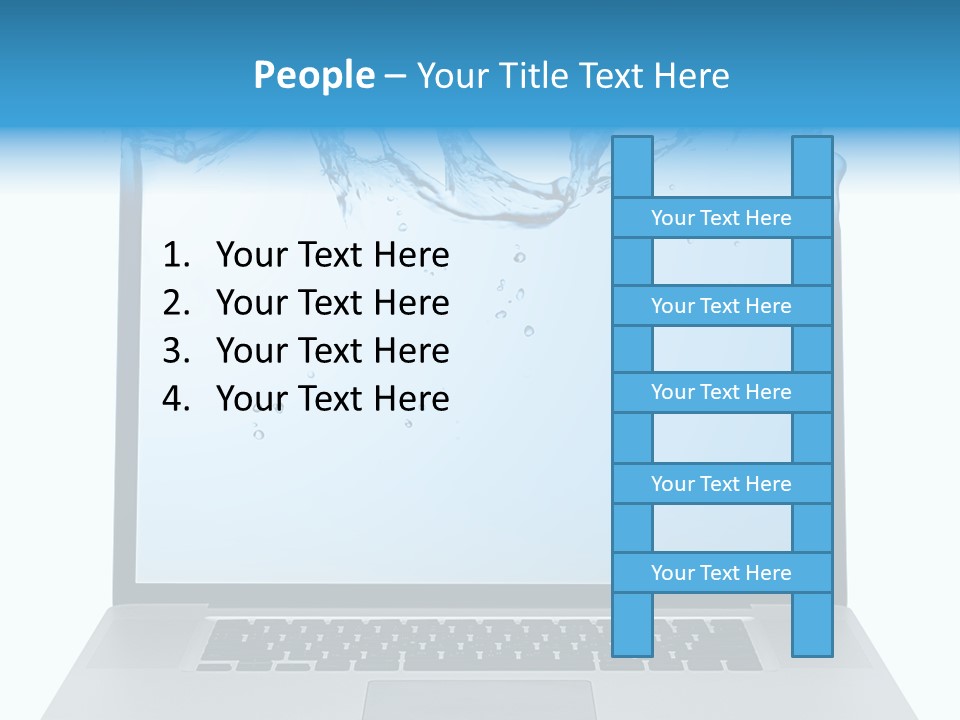 Drop Work Silver PowerPoint Template
