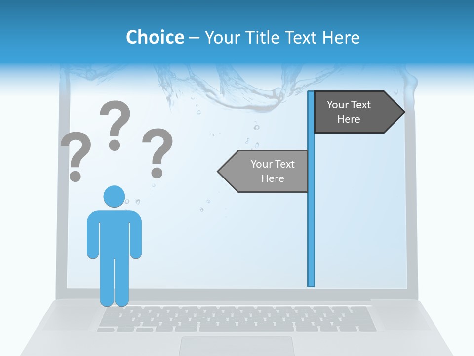 Drop Work Silver PowerPoint Template