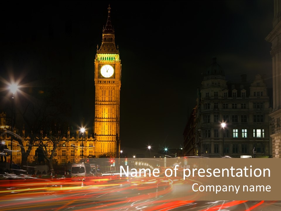 Ight Eeing International Briti H PowerPoint Template