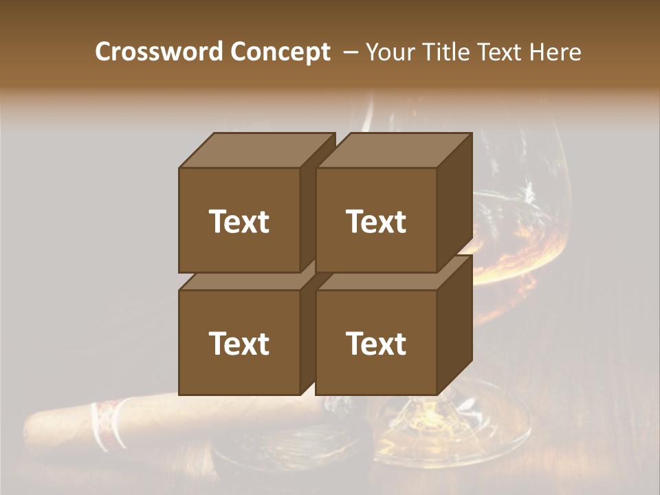 Whiskey And Cigar PowerPoint Template
