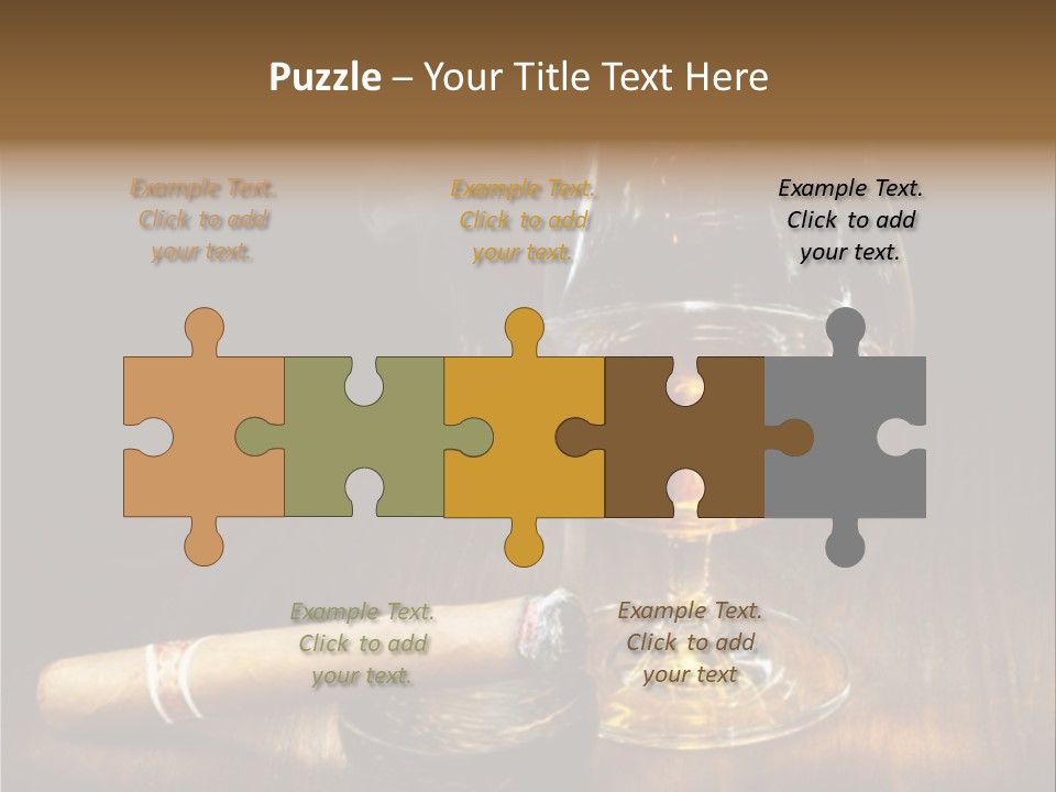 Whiskey And Cigar PowerPoint Template
