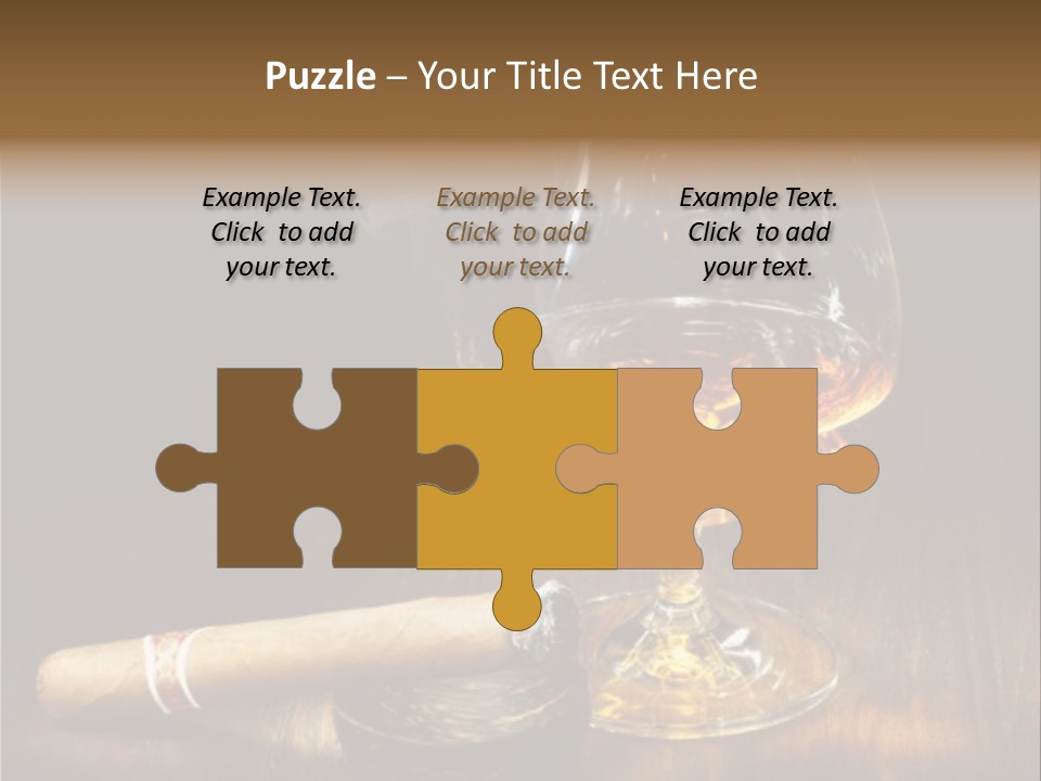 Whiskey And Cigar PowerPoint Template