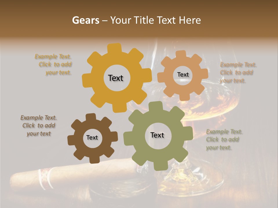 Whiskey And Cigar PowerPoint Template