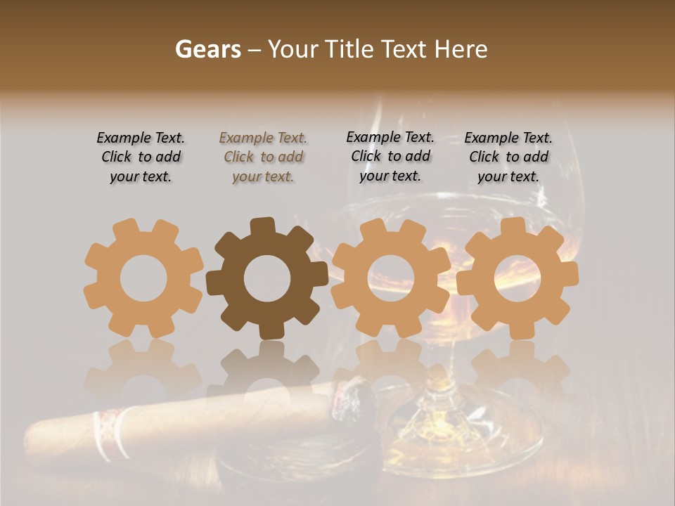 Whiskey And Cigar PowerPoint Template