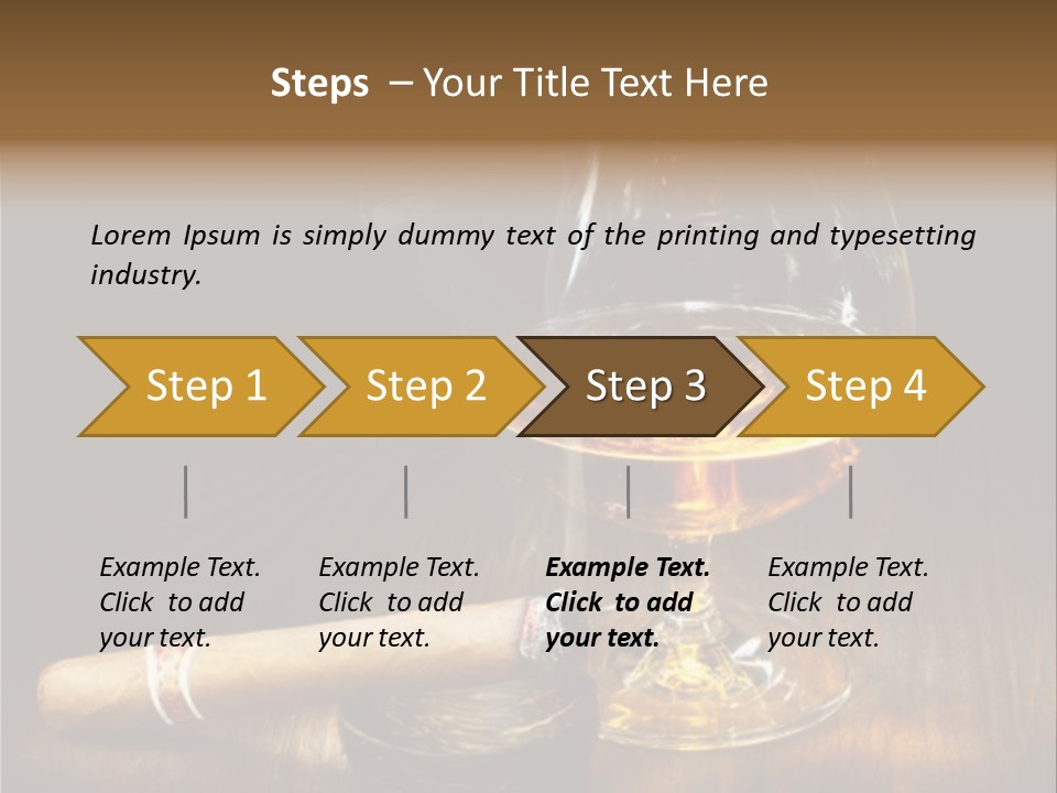 Whiskey And Cigar PowerPoint Template