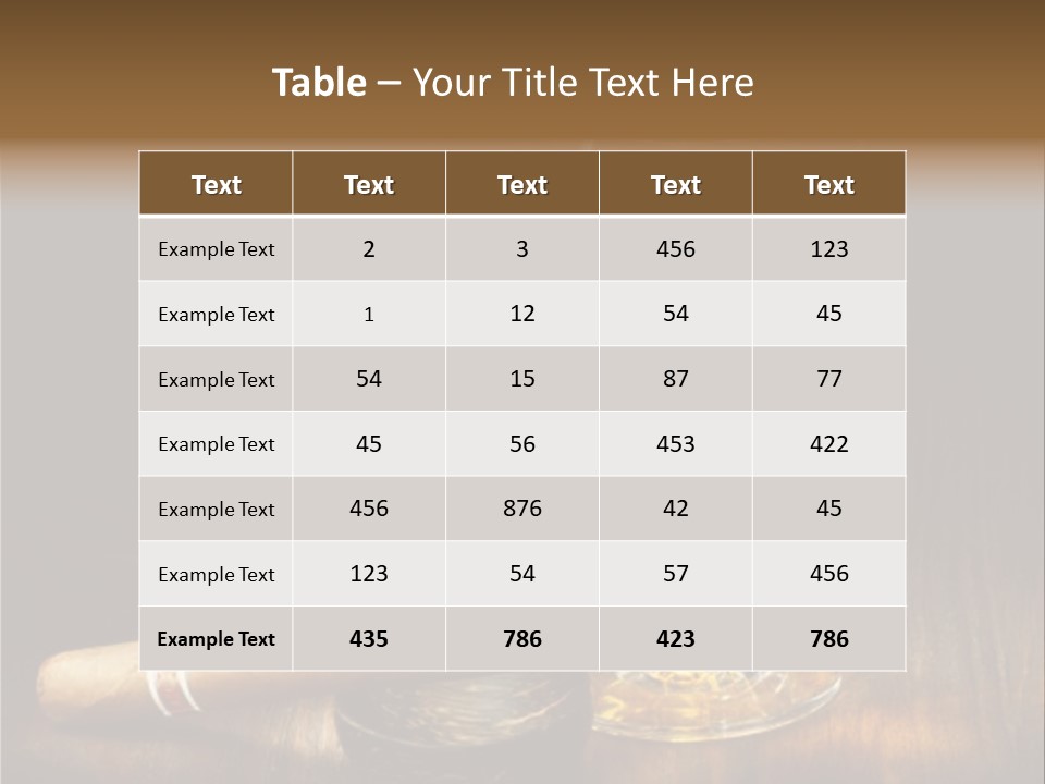 Whiskey And Cigar PowerPoint Template