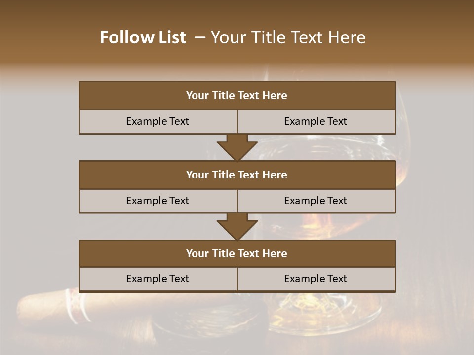 Whiskey And Cigar PowerPoint Template