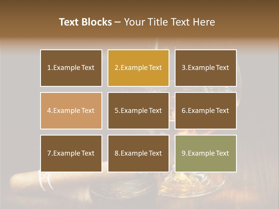 Whiskey And Cigar PowerPoint Template