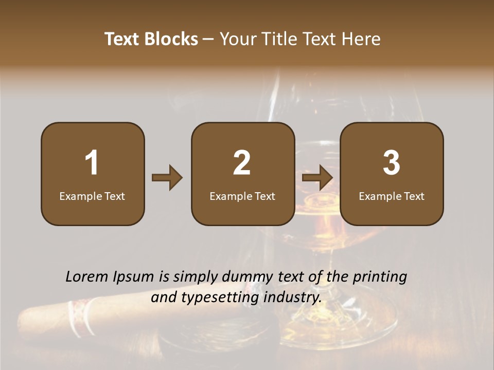Whiskey And Cigar PowerPoint Template