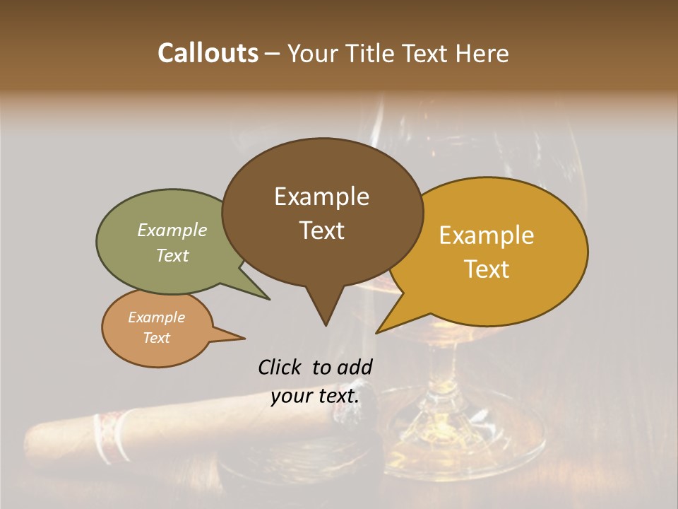 Whiskey And Cigar PowerPoint Template