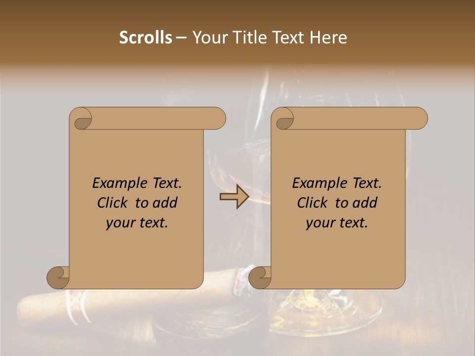 Whiskey And Cigar PowerPoint Template