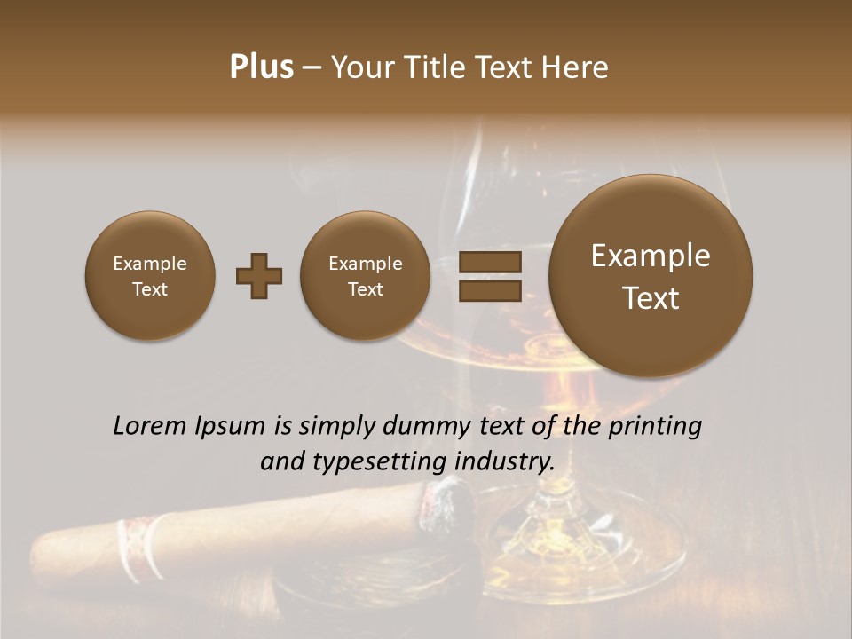 Whiskey And Cigar PowerPoint Template