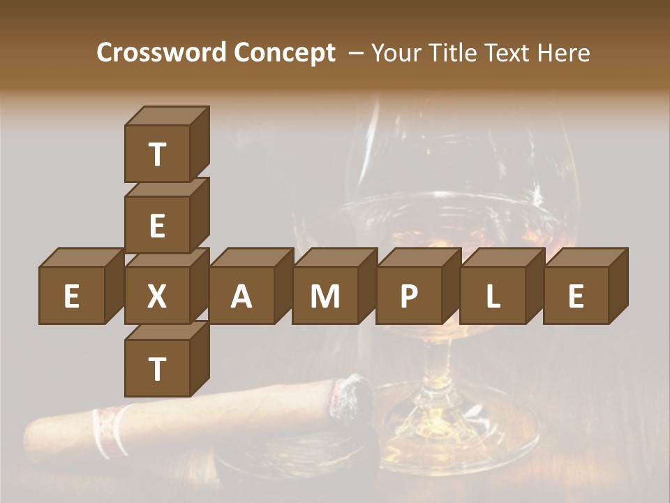 Whiskey And Cigar PowerPoint Template