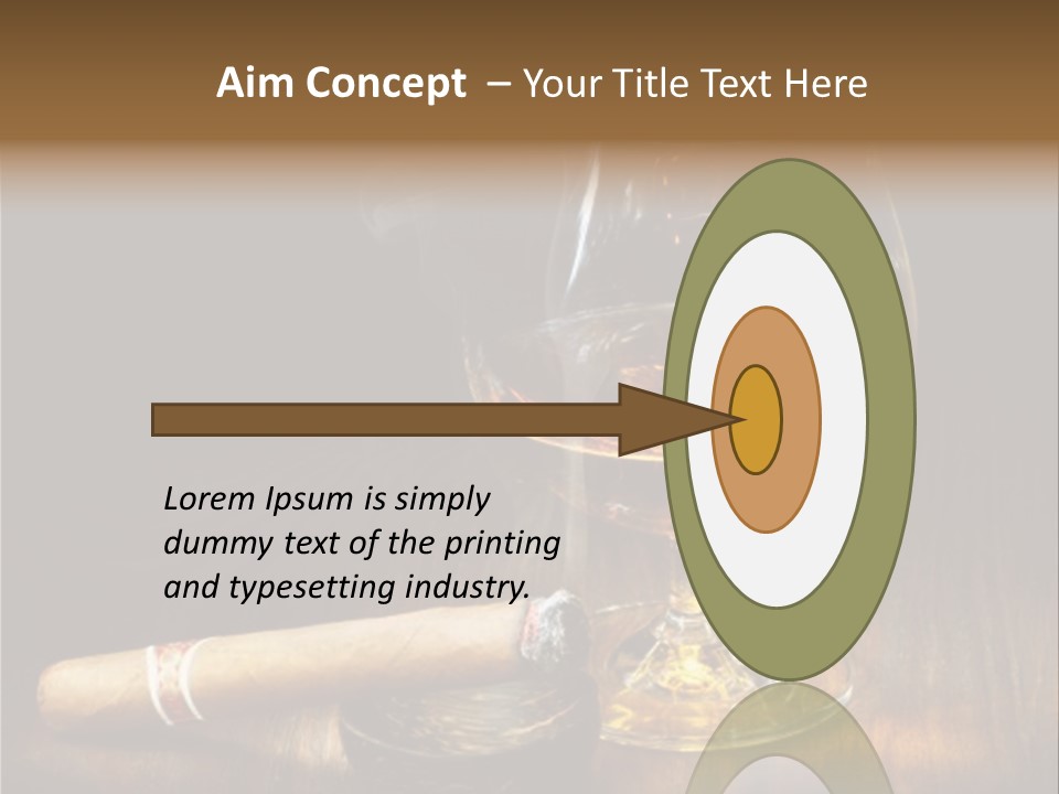 Whiskey And Cigar PowerPoint Template