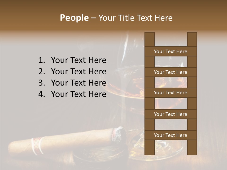 Whiskey And Cigar PowerPoint Template