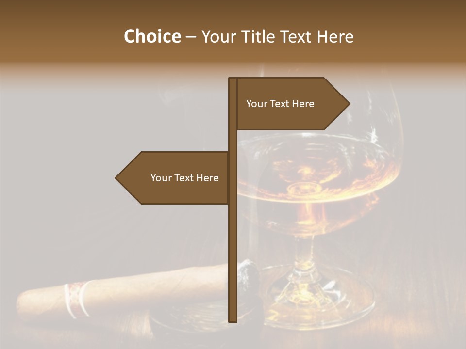 Whiskey And Cigar PowerPoint Template