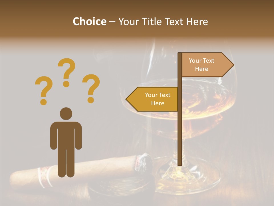 Whiskey And Cigar PowerPoint Template