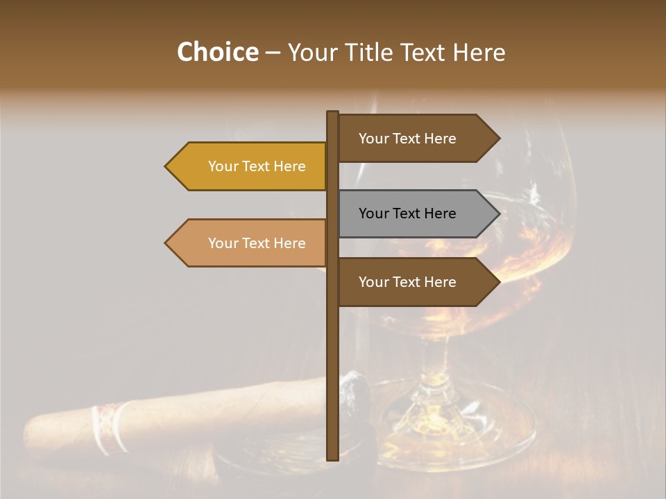 Whiskey And Cigar PowerPoint Template