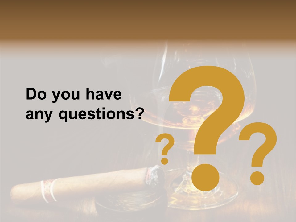 Whiskey And Cigar PowerPoint Template