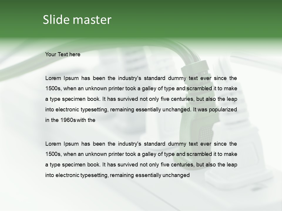 Bar Green Protection PowerPoint Template