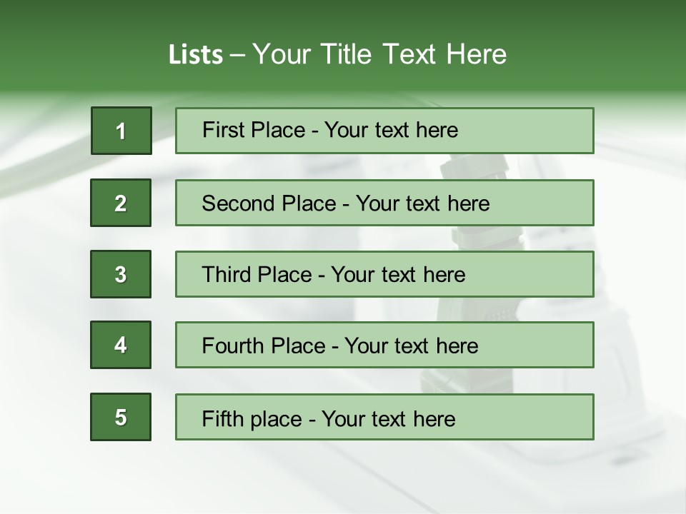 Bar Green Protection PowerPoint Template
