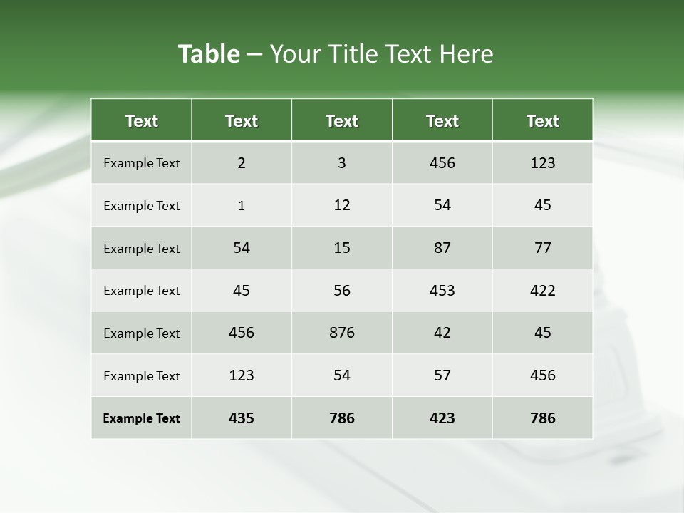 Bar Green Protection PowerPoint Template