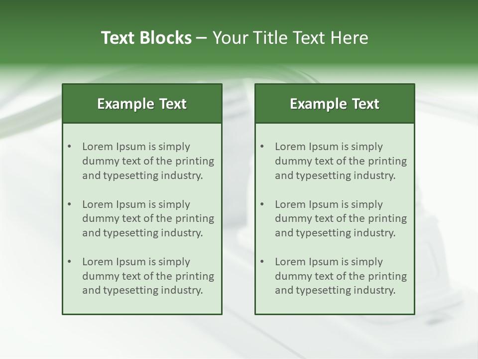 Bar Green Protection PowerPoint Template