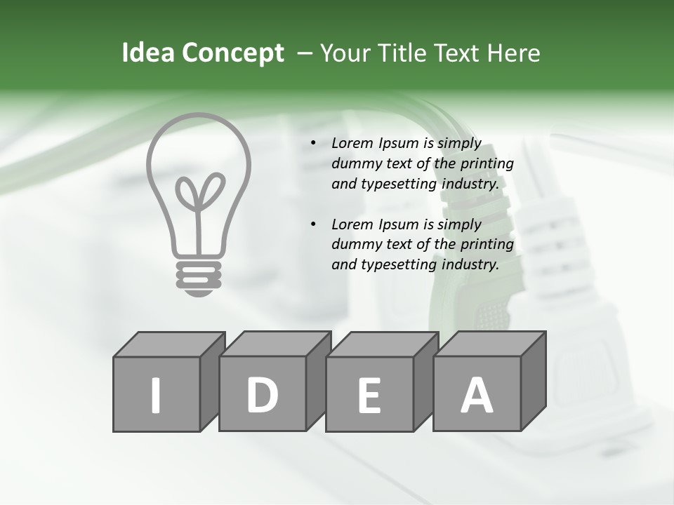 Bar Green Protection PowerPoint Template