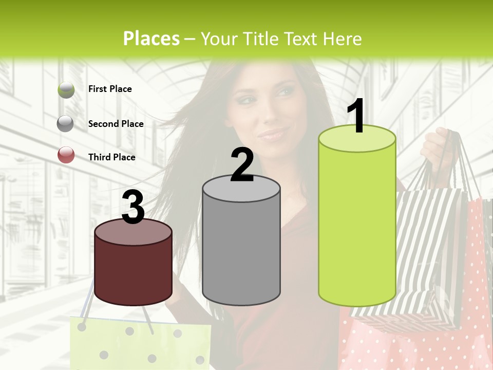 Purchase Bags Smiley PowerPoint Template