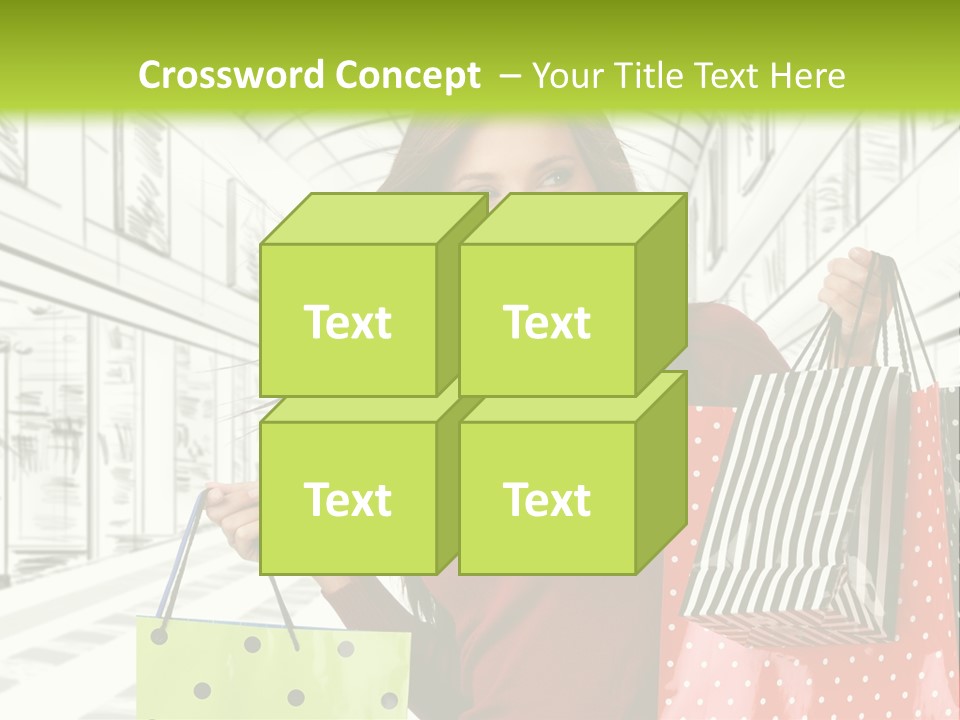 Purchase Bags Smiley PowerPoint Template