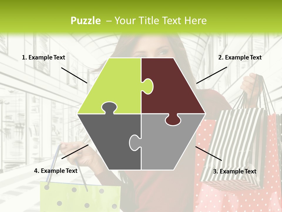 Purchase Bags Smiley PowerPoint Template