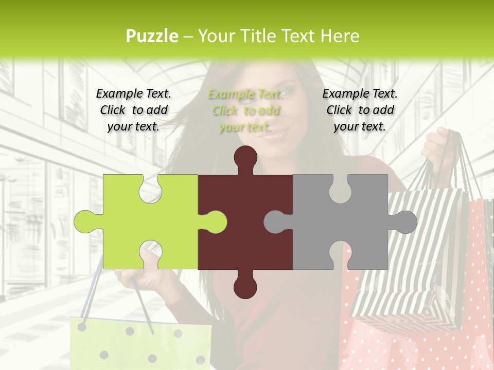 Purchase Bags Smiley PowerPoint Template